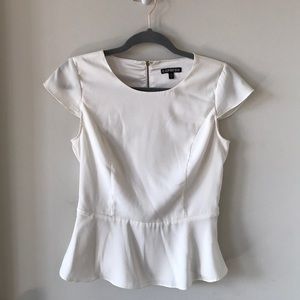 Ivory peplum top express size XS